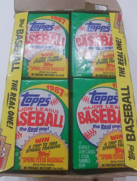 1987 Topps Baseball Wax Box 36 Unopened Packs - Possible Barry Bonds Rookie Card